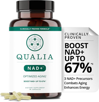 Qualia NAD+ & Qualia Magnesium | Clinically Proven to Boost NAD+ up to 67% | Bioavailable Forms, Including Magnesium Glycinate