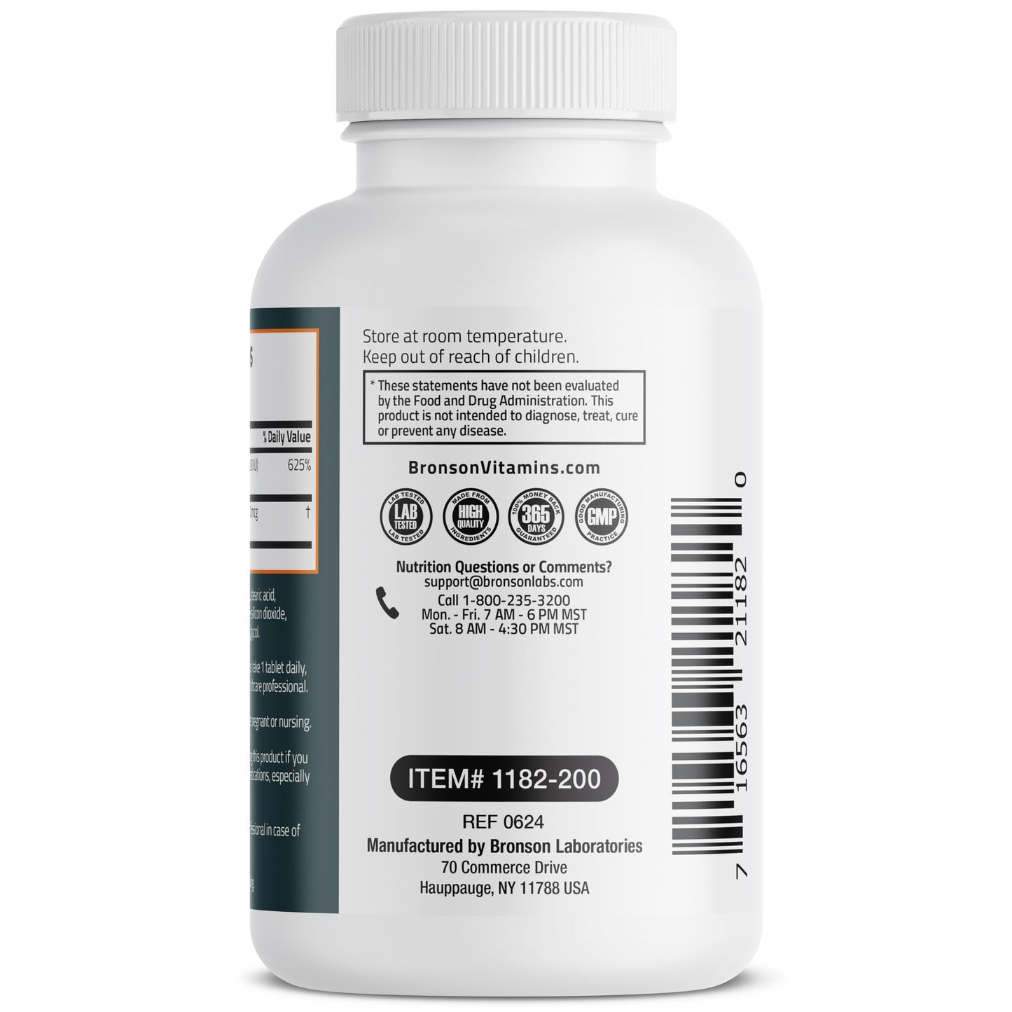 Bronson Vitamin K2 D3 (MK7) Supplement 2-in-1 D3 & K2 Complex, 120 Tablets | Bone, Immune & Heart Health Support, Gluten-Free, Soy-Free, Non-GMO, Vitamin D3 5000 IU (125 mcg) & 90 mcg K2 MK-7