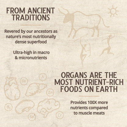 Bovine Organ Complex 3000mg per Serving (30 Servings) | Pancreas, Liver, Spleen, Kidney, Heart (600 Mg per Organ per Capsule) Grass Fed