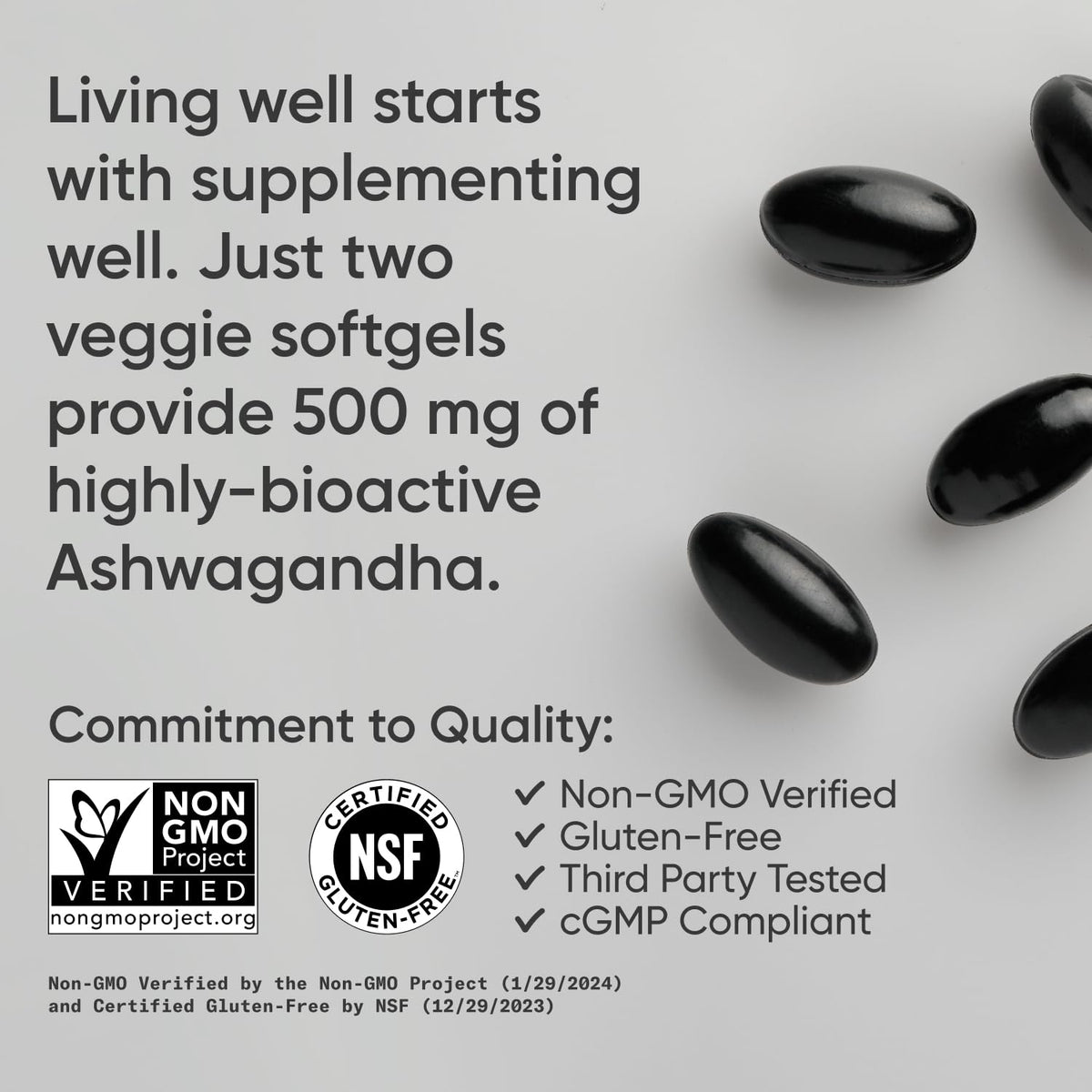 Sports Research® Ashwagandha Softgels with Coconut MCT Oil - Natural Adaptogen