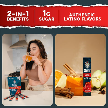 Salud Variety 3-Pack | 2-in-1 Energy + Focus (Strawberry Watermelon), Hydration + Immunity (Cucumber Lime) & Calm + Sleep (Punch) – 15 Servings Each, Non-GMO, Gluten Free, Low Calorie, 1g of Sugar