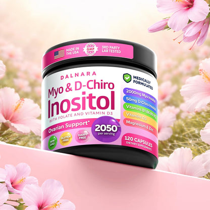 Myo-Inositol & D-Chiro Inositol Supplement for Women 120ct Ideal 40:1 Ratio