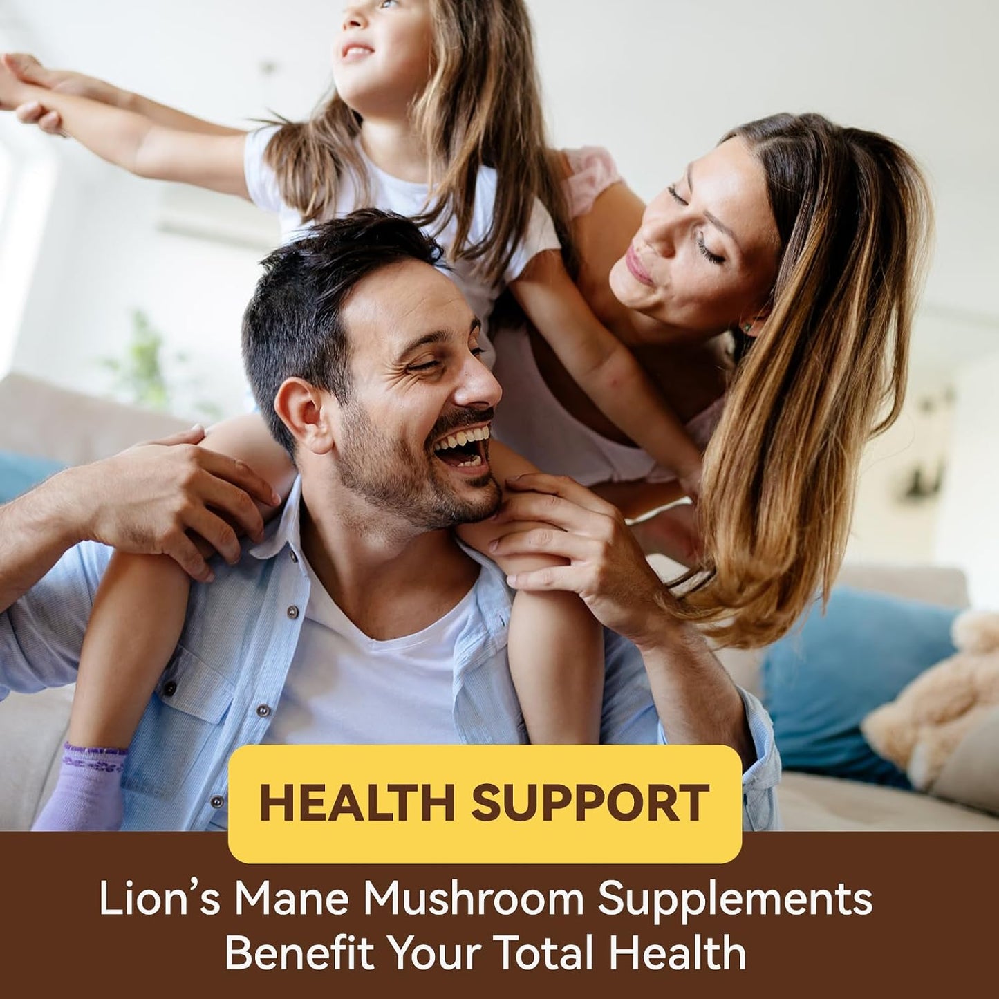 Lion’s Mane Capsules 1200mg, Immune Support, 120 Count