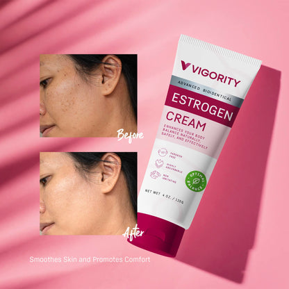 Estrogen Cream For Women, Natural Bioidentical, Hot Flashes Menopause Relief, Estrogen Cream