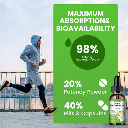 Magnesium Citrate Liquid Magnesium Drops Supplement 500mg-Support Stress Relief, Bone, Muscle, Mood, Sleep-2 Fl Oz, Vegan, Pineapple Flavor
