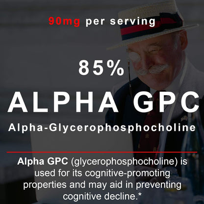 Nootropic Brain Support with Alpha GPC, L-Tyrosine & ALCAR, 60 Softgels | Brain fuel with flaxseed oil to support focus, memory, mental clarity and alertness; berry-flavored liquid softgels.