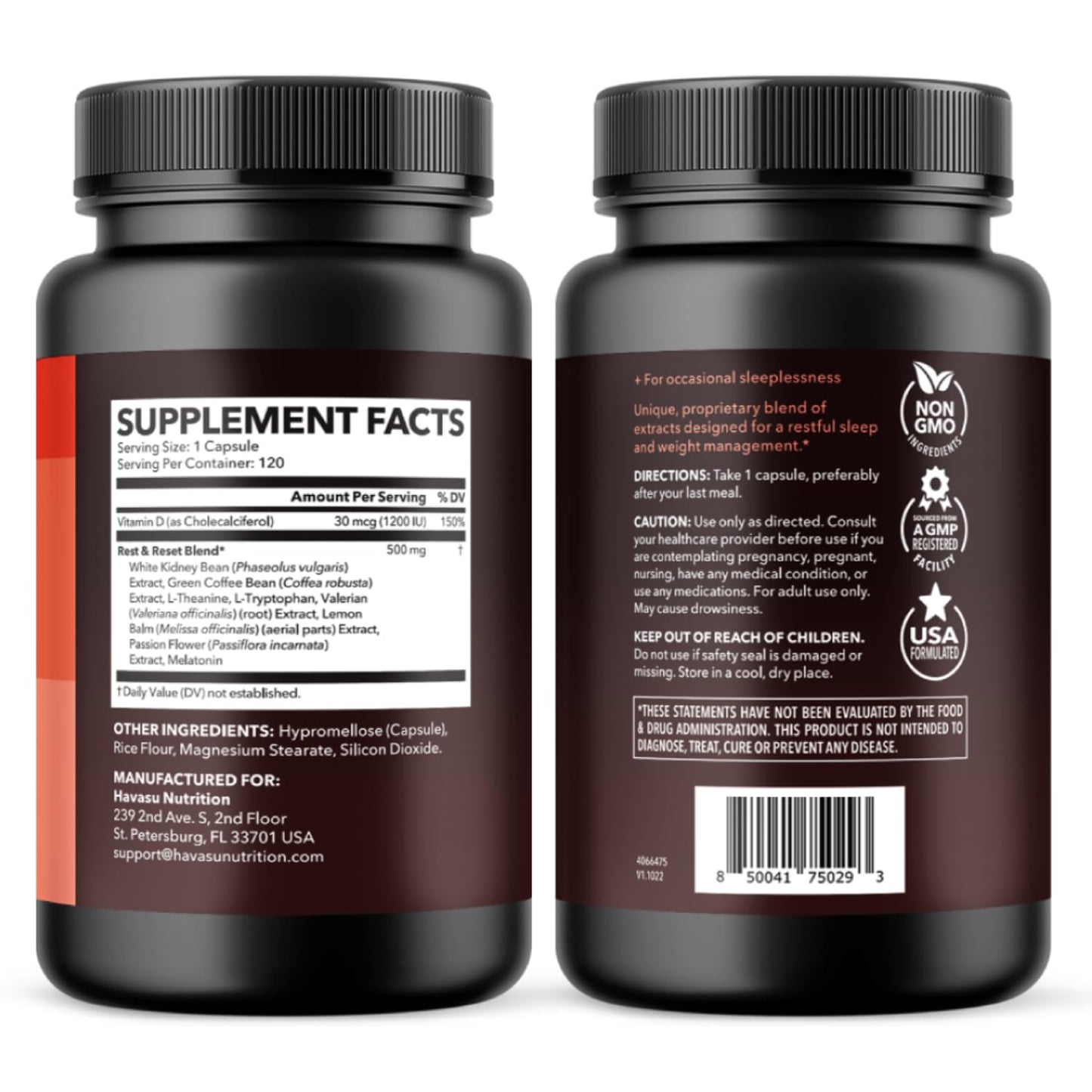 Night Time Fat Burner for Weight Loss Support for Men and Women, 60 Count | Appetite Suppressant and Overnight Metabolism Booster with Melatonin for Sleep Support, Vegan, Gluten Free, 60 Servings
