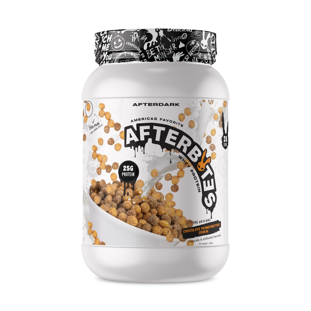 AFTERDARK AfterBites Whey Protein Powder, 25g Protein, 4.5g BCAA’s, Easy Dissolving
