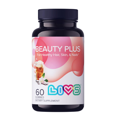 LIVS Beauty Plus Gummy Vitamin - Biotin Gummies, Hair and Nails Gummies, All-Natural