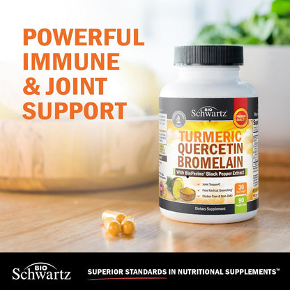 Turmeric Quercetin with Bromelain Supplement - 90 count