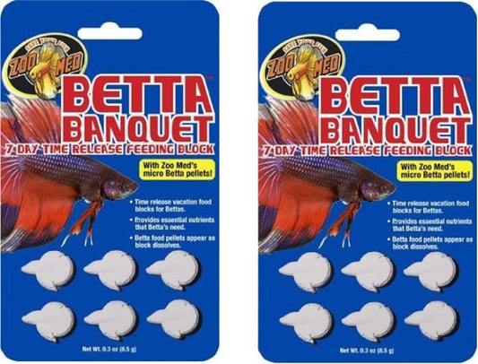 Zoo Med Betta Banquet Blocks 6 Card (Set Of 2), fish, 0.3 ounces