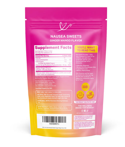 Pink Stork Organic Peppermint Sweets, Peppermint, 30 Candies | Morning Sickness Support, Motion Sickness Support, Added Vitamin B6, 1st Trimester Pregnancy Must Haves, Wrapped
