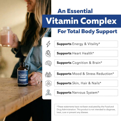 BioActive Vitamin B Complex - Blood Stream Ready, Methylated B Complex - Featuring Methylfolate, 3 BioActive Forms of B12, BenfoPure® B1 & Pantesin® B5 - 12 B Vitamins in Clinical Doses - 60 Servings