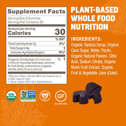 OM MUSHROOM SUPERFOOD Master Blend Mushroom Gummies – Organic 10-Mushroom Complex with Ashwagandha – Supports Immunity, Gut Health & Stress Relief – Mixed Berry Flavor – 28 Servings, 56 Count.