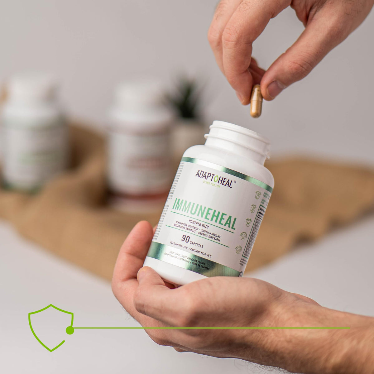 ADAPTOHEAL Immunheal Immune System Support Reishi, Ginseng (180 Caps)