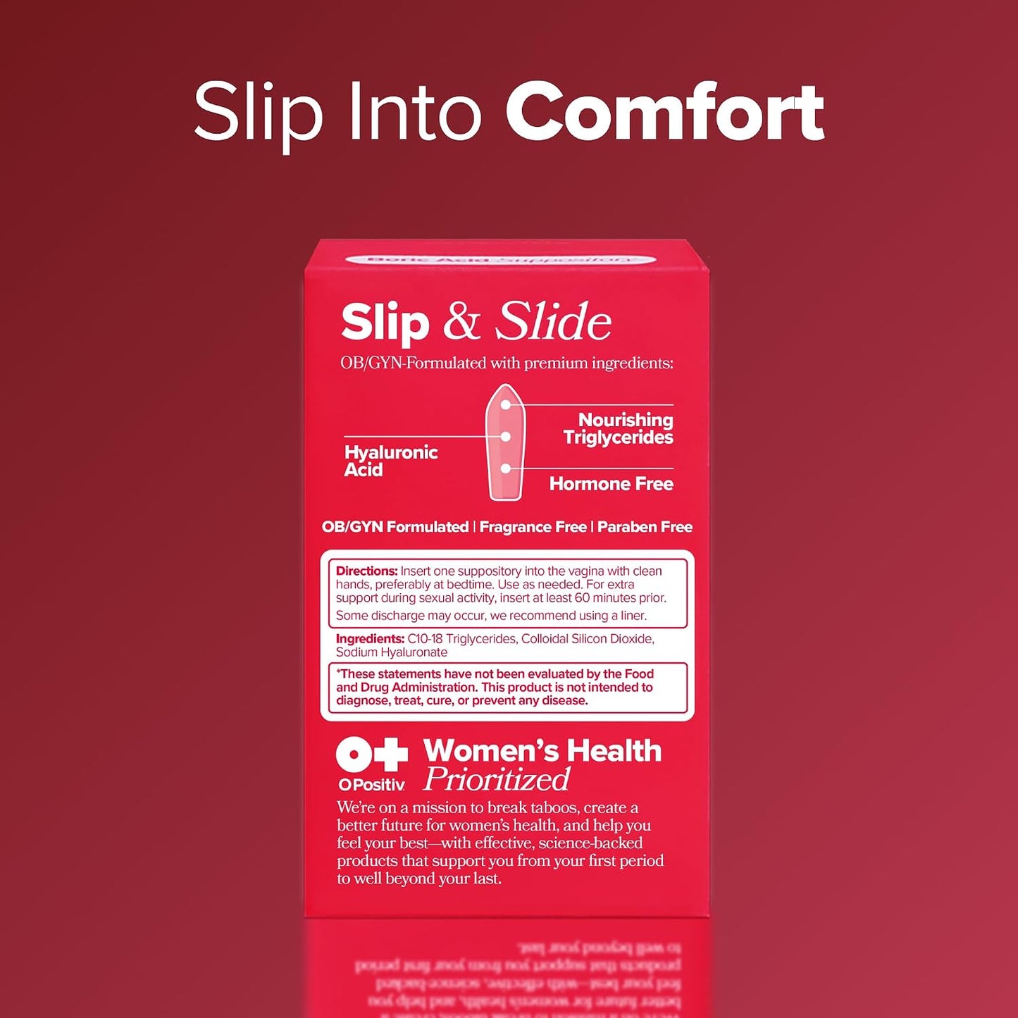 URO Vaginal Moisture Hyaluronic Acid Suppository for Easier Intimacy– 10 Ct
