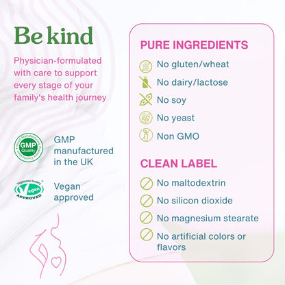 Igennus Methylated Prenatal Multivitamin for Women, Folate for MTHFR, High Absorption, Pure & Clean, Gentle Iron, Choline, Calcium & Magnesium, Vegan Pregnancy Vitamins, Halal, Non-GMO, 60 Tablets