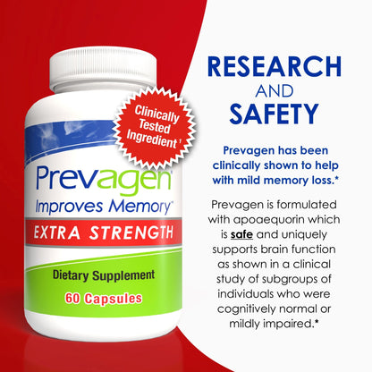 Prevagen Improves Memory - Extra Strength 20mg, 60 Capsules |3 Pack