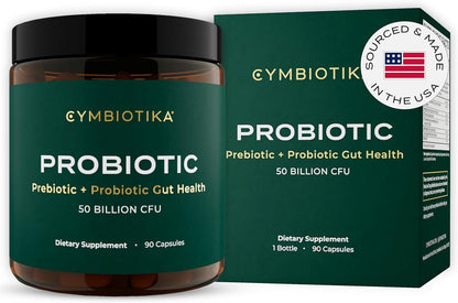 CYMBIOTIKA Probiotic + Prebiotic, 60 Billion CFU, 19 Strains for Gut