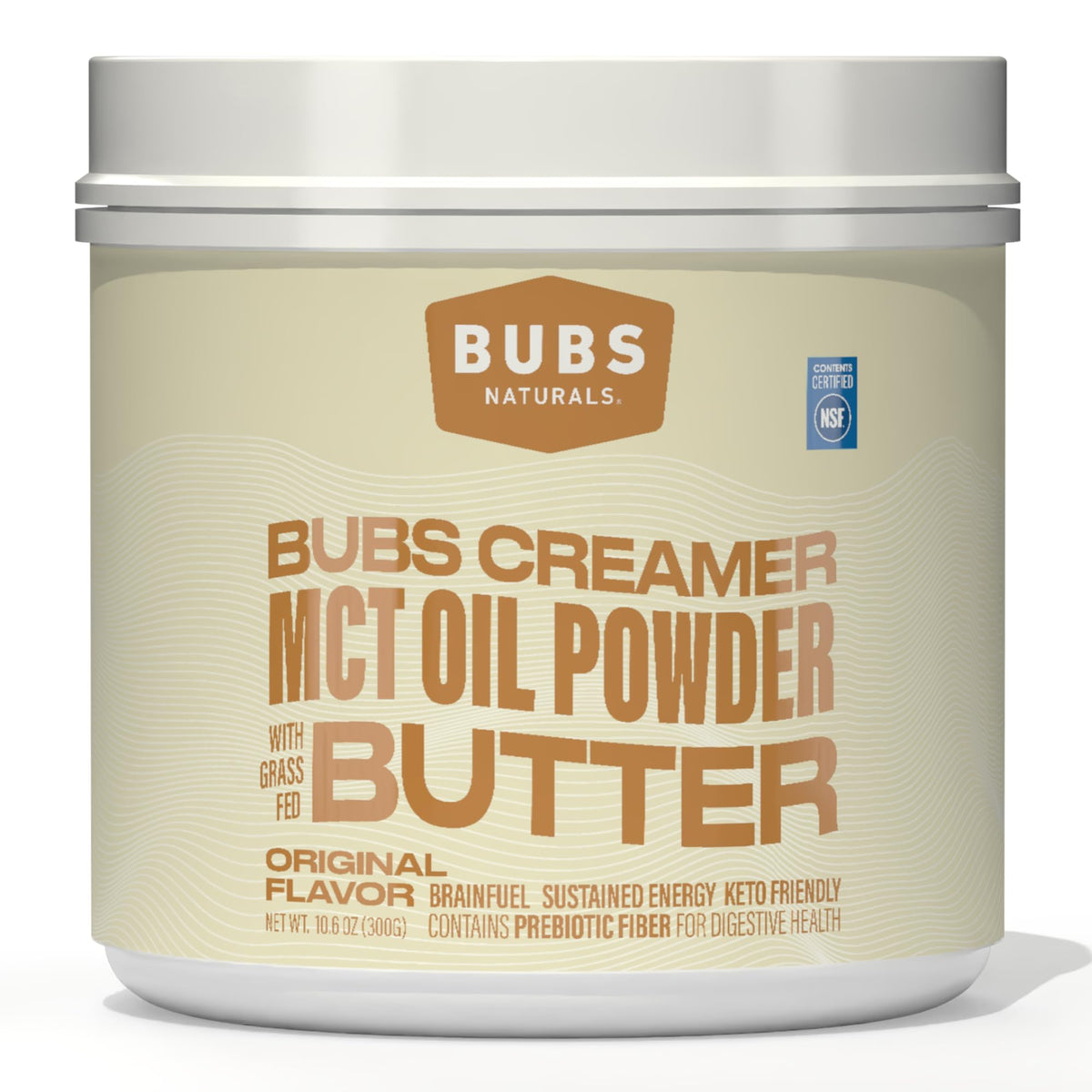 BUBS Naturals Halo MCT Oil Powder, 10g Travel Packets Functional Keto Coffee Creamer with MCT Oil & Grass-Fed Butter Unflavored Powder, Includes 14 Packets