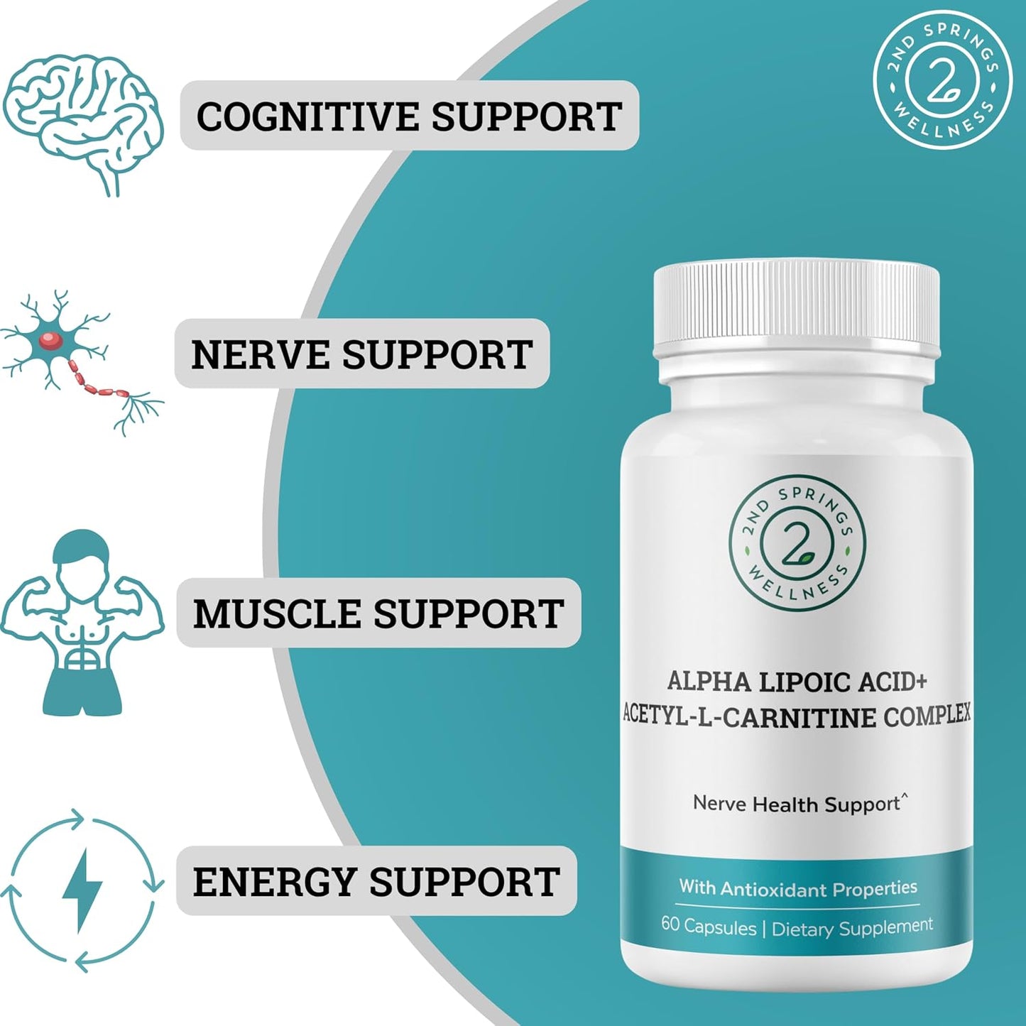 ALA & ALC Complex + Brain Support Complex Bundle | Energy, Focus, Memory, Cognitive Performance, Metabolism & Daily Wellness