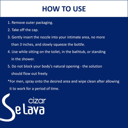 Cizar - Selava, Feminine Wash 15ml 7ea, Gynecologists Developed, Preservative-Free