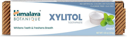 Himalaya Botanique Xylitol Fluoride-Free Toothpaste, Mint Flavor, 4 oz