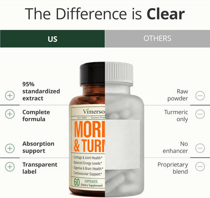 Moringa Capsules 4:1 Extract with Organic Turmeric & BioPerine 60 Capsules