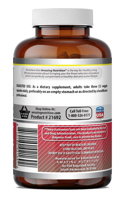 Amazing Formulas Acetyl L-Carnitine | 1500 per Serving Supplement | Vegetarian Capsules | Non-GMO | Gluten-Free | Made in USA (1 Pack | 120 Count)