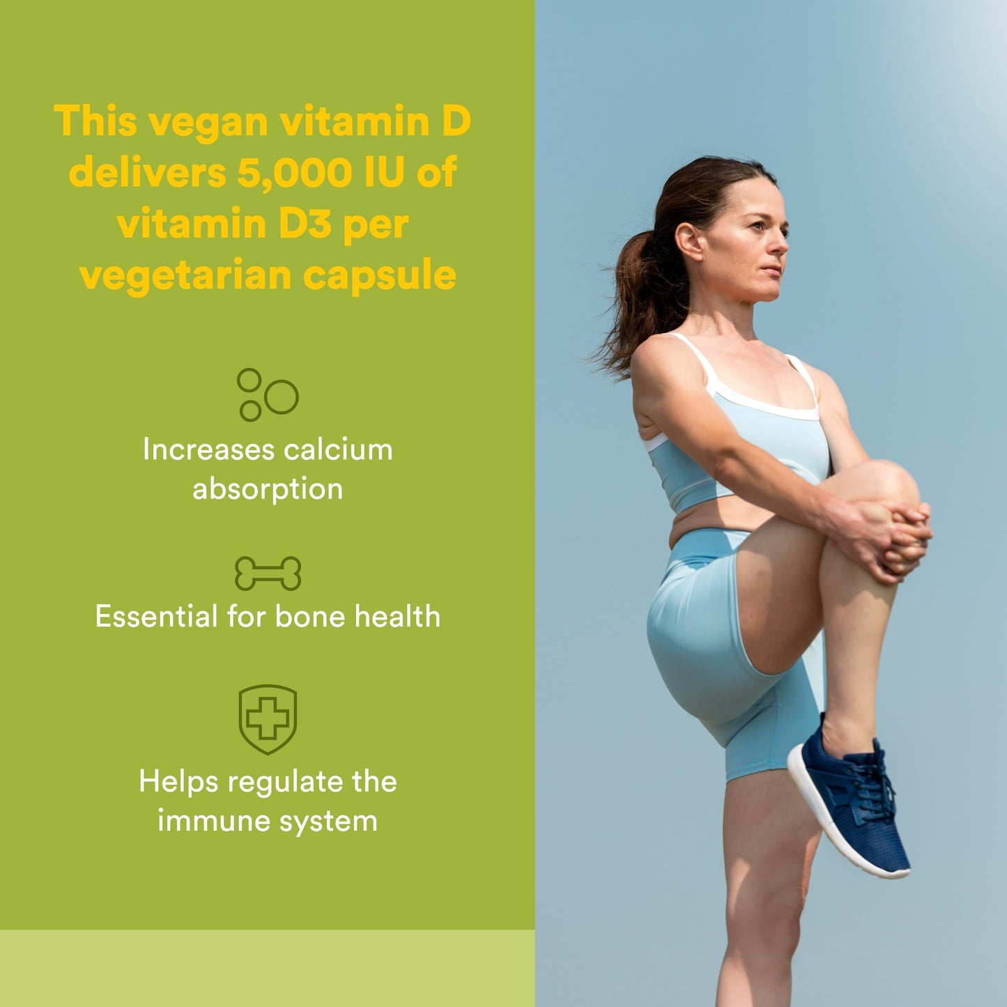 Natural Factors Whole Earth & Sea Vitamin D3 - Dietary Supplement Supports Strong Bones & Joints - Aids Calcium Absorption - Vegan & Non-GMO - 90 Vegetarian Capsules (90 Servings)