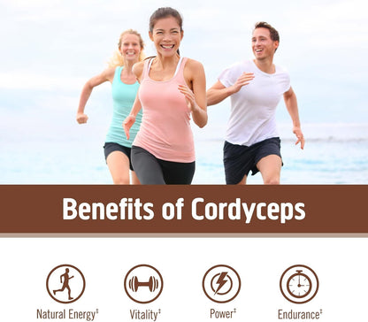 OM Mushroom Cordyceps Powder 7.05 oz (100 Servings) – Organic, Vegan, Non-GMO, Gluten-Free – Energy, Stamina & Endurance Support – Adaptogenic Superfood for Sports, Performance, Smoothies & Tea