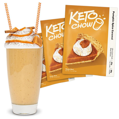 Keto Chow Chocolate Peanut Butter Meal Replacement Shake Powder, 3 Meals