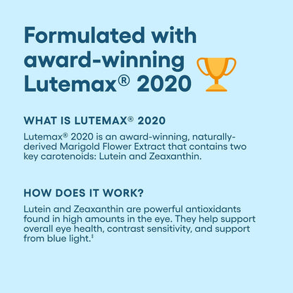 Physician's Choice Eye Health - Lutein, Zeaxanthin & Bilberry Extract - Supports Eye Strain, Dry Eyes, and Vision Health - 2 Award-Winning Clinically Proven Eye Vitamin Ingredients - Carotenoid Blend