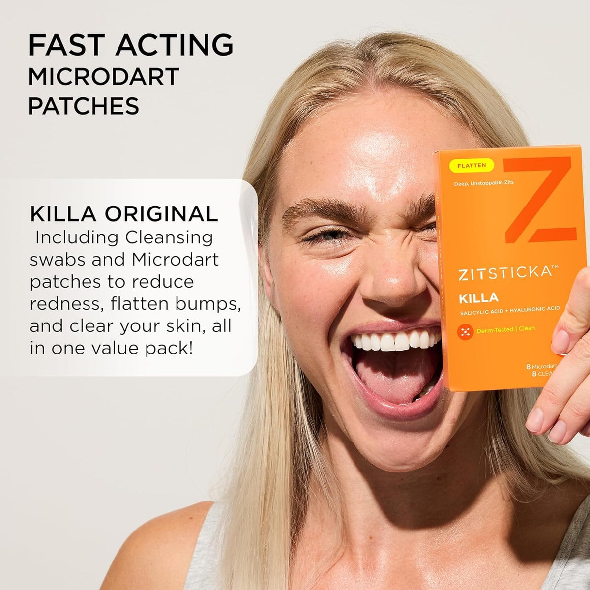 ZitSticka Killa Kit Microdart Pimple Patch For Face, Fast-Acting, 8 Count