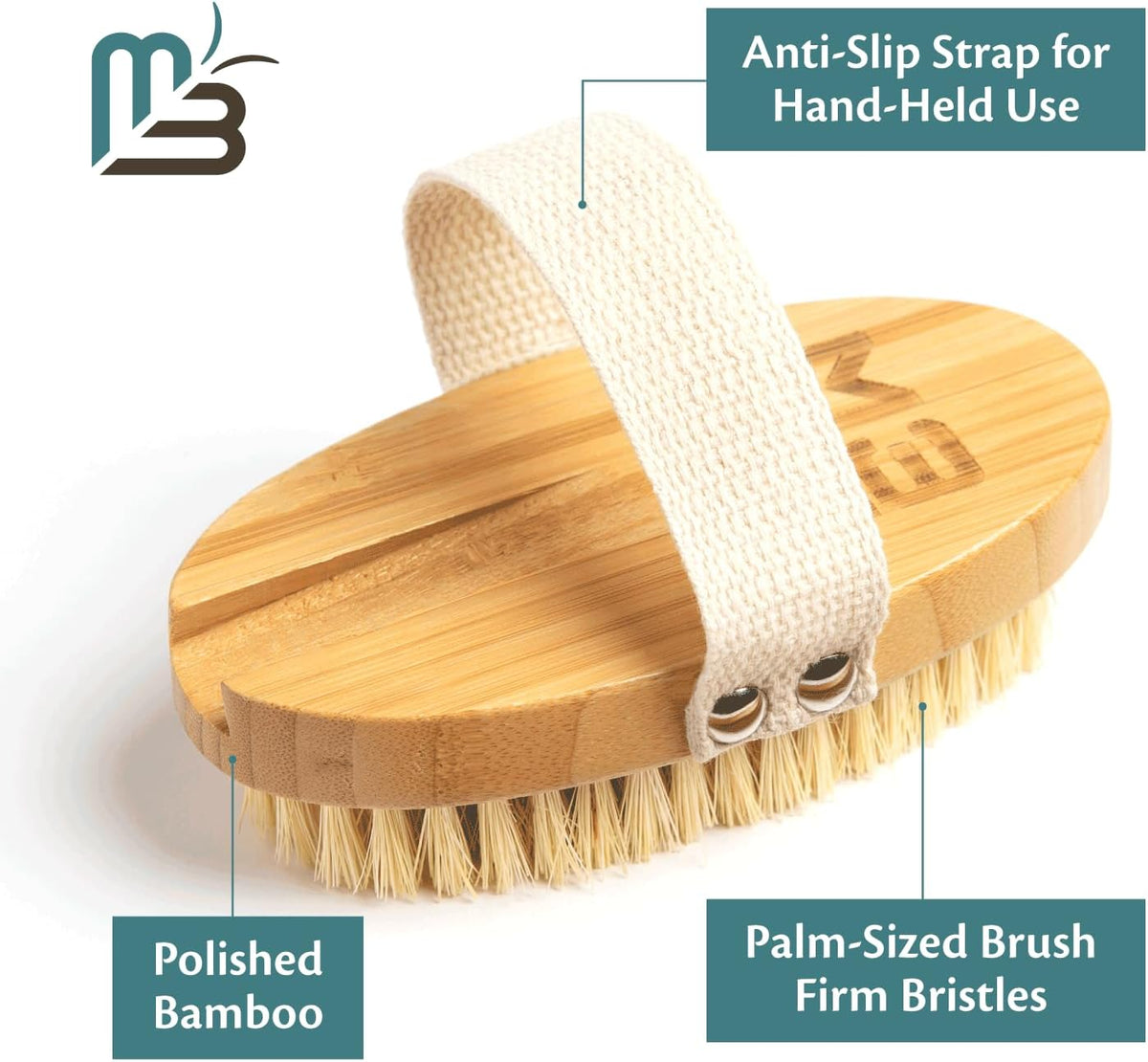 Firm Dry Brush for Body, Firming & Exfoliating Body Brush by M3