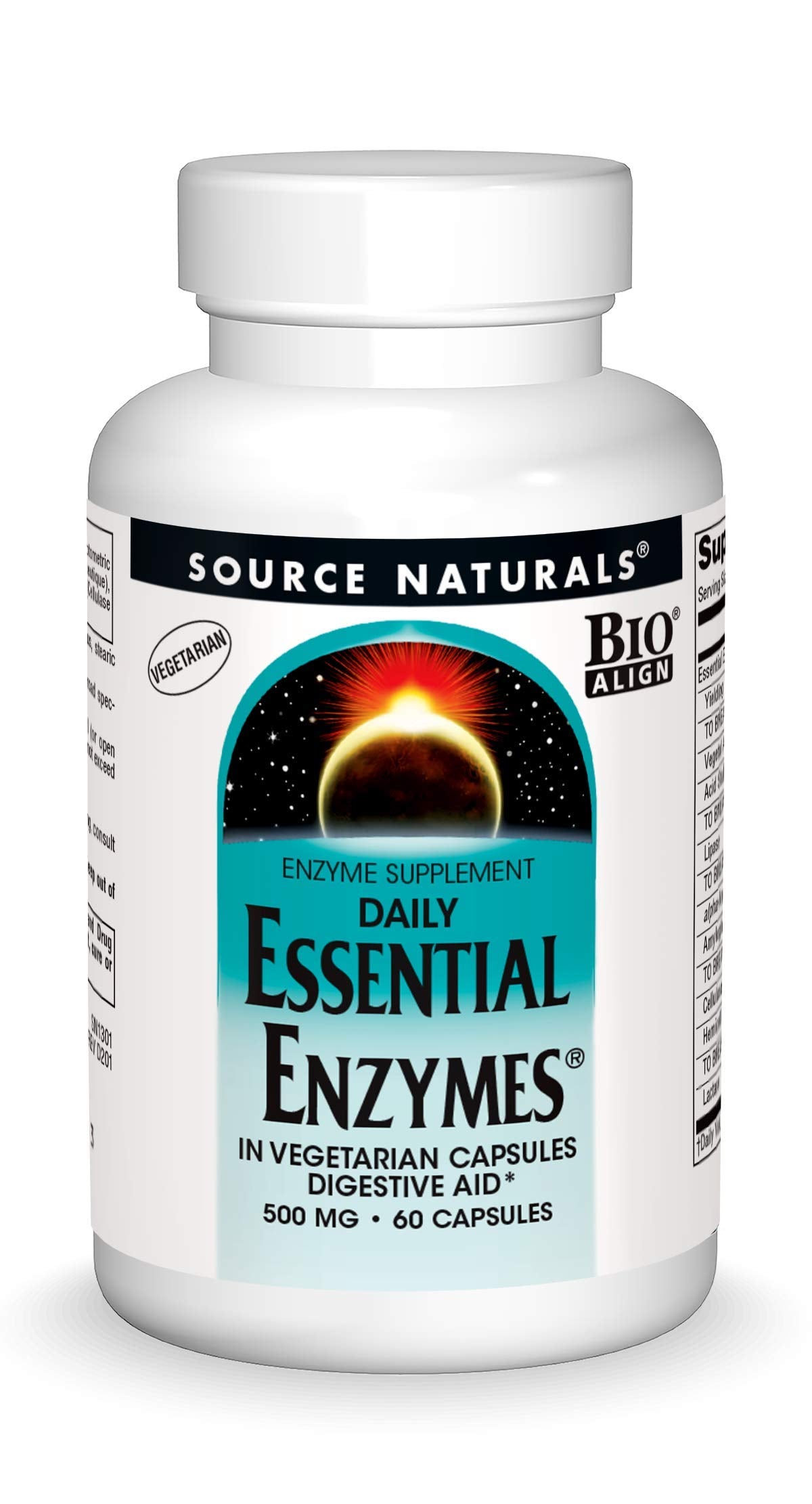 Source Naturals Essential Enzymes 500mg Bio-Aligned Multiple Enzyme