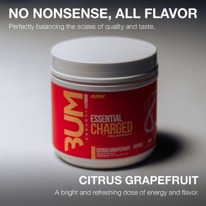RAW Nutrition Creatine Monohydrate & Citrus Grapefruit Pre-Workout Powder Bundle