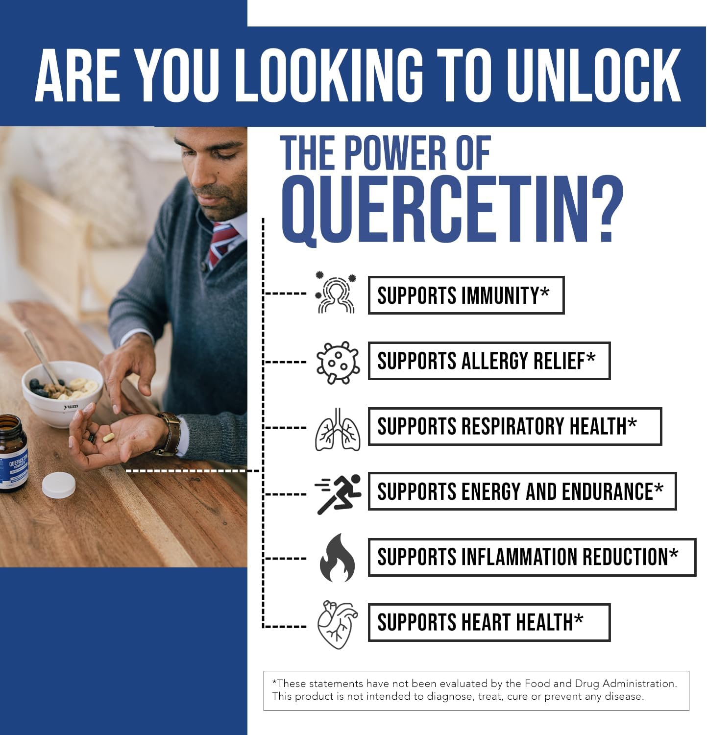 Quercetin Complete® Quercetin Phytosome with 50X Higher Absorption, Clinically Proven & Patented Quercefit – Most Effective Form of Quercetin – Enhanced with Bromelain, Zinc & Vitamin C (60 Capsules)