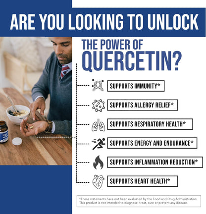 Quercetin Complete® Quercetin Phytosome with 50X Higher Absorption, Clinically Proven & Patented Quercefit – Most Effective Form of Quercetin – Enhanced with Bromelain, Zinc & Vitamin C (60 Capsules)