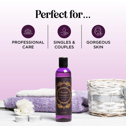 Aromatherapy Sensual Massage Oil for Couples - Relaxing Full Body Massage Oil for Date