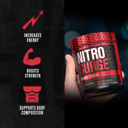 Jacked Factory NITROSURGE Shred Pre Workout Supplement - Energy