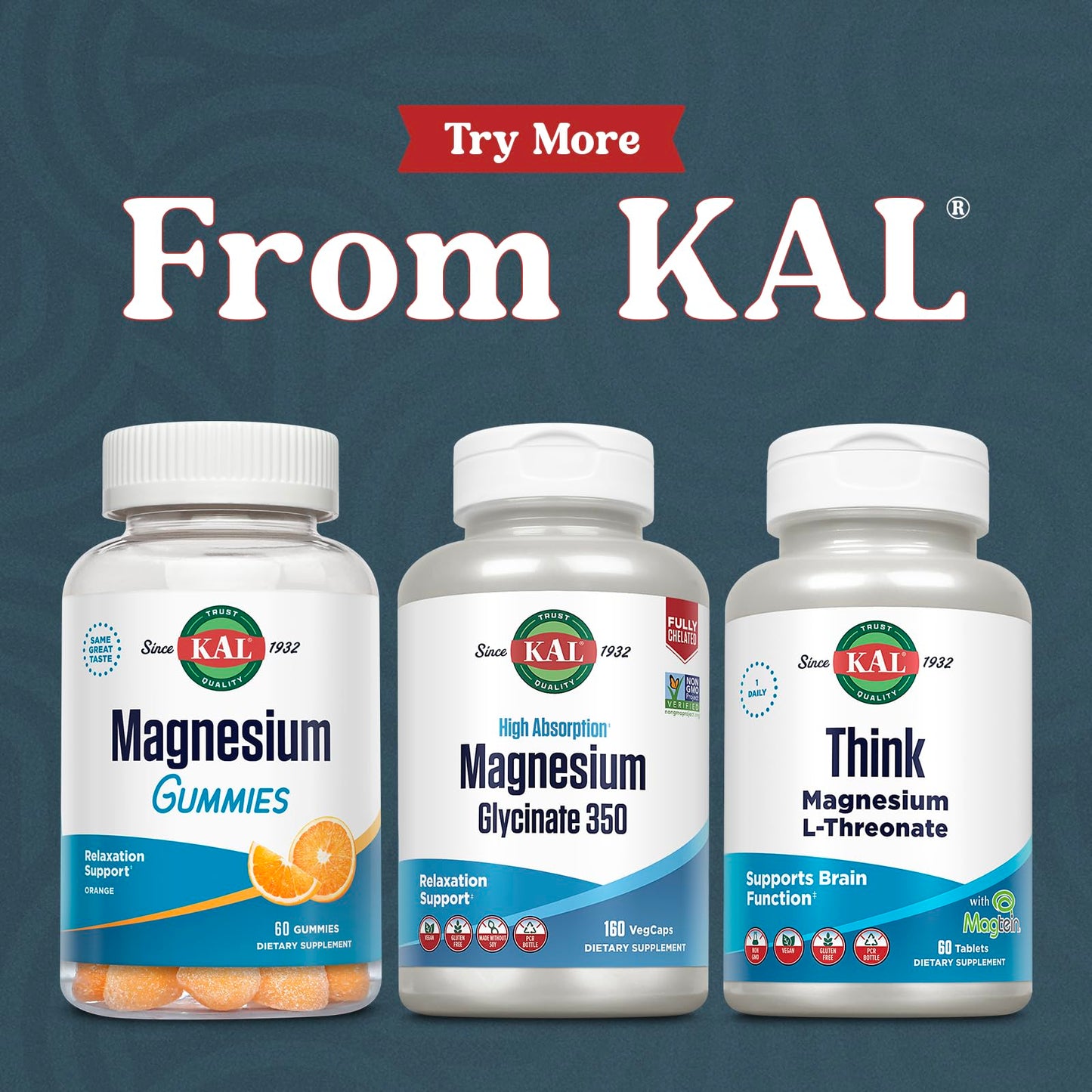KAL Magnesium Glycinate, New & Improved Fully Chelated High Absorption Formula with BioPerine, Bisglycinate Chelate for Stress, Relaxation, Muscle & Bone Health Support, 60 Servings, 240 VegCaps