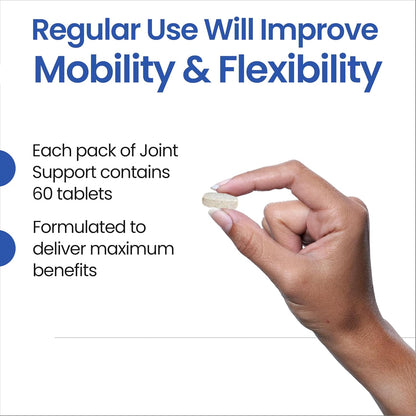Mila Miamor Joint Support - Glucosamine, MSM, Green Lipped Mussel & Vitamins for Flexibility, Mobility, and Comfort - 60 Tablets - Natural Joint Wellness Supplement