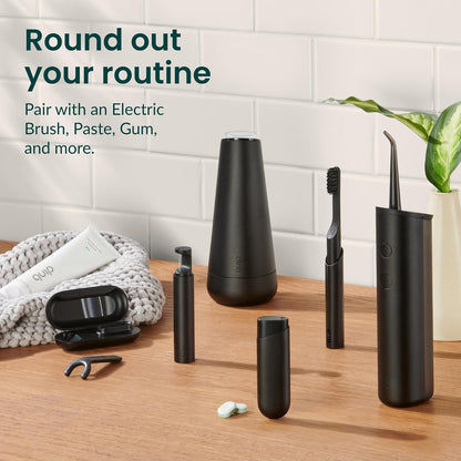 quip Water Flosser with Replacement Tip, Cordless Dental Pick, All Black