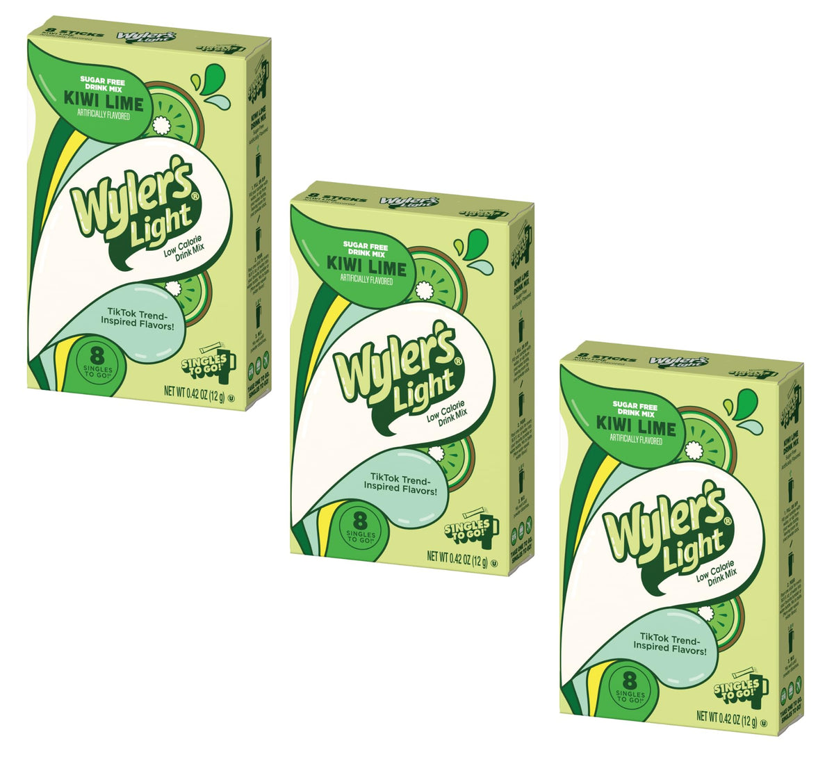 Wyler's Light Vanilla Singles To Go Drink Mix - 8 Count, Pack of 3