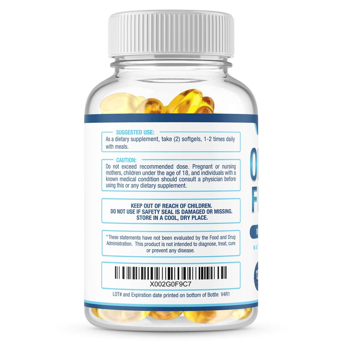 Premium Omega 3 Fish Oil Supplement 2400mg - Burpless Fish Oil Omega3 Softgels