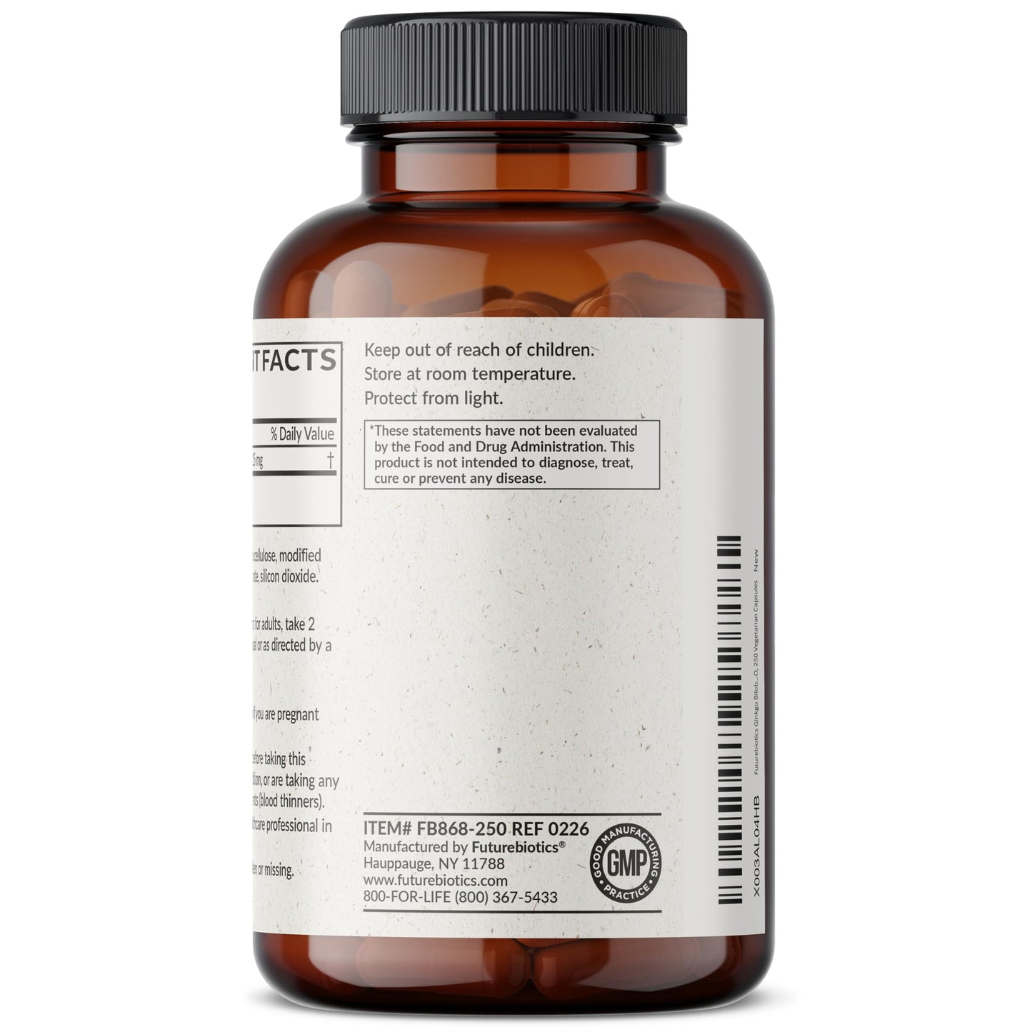 Futurebiotics Ginkgo Biloba Extra Strength Supports Brain Function & Memory Support, 120 Vegetarian Capsules
