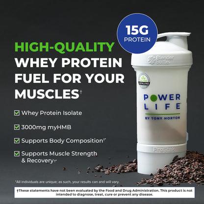 POWERLIFE Tony Horton High Impact Grass Fed Whey Protein with 3000 MG of HMB