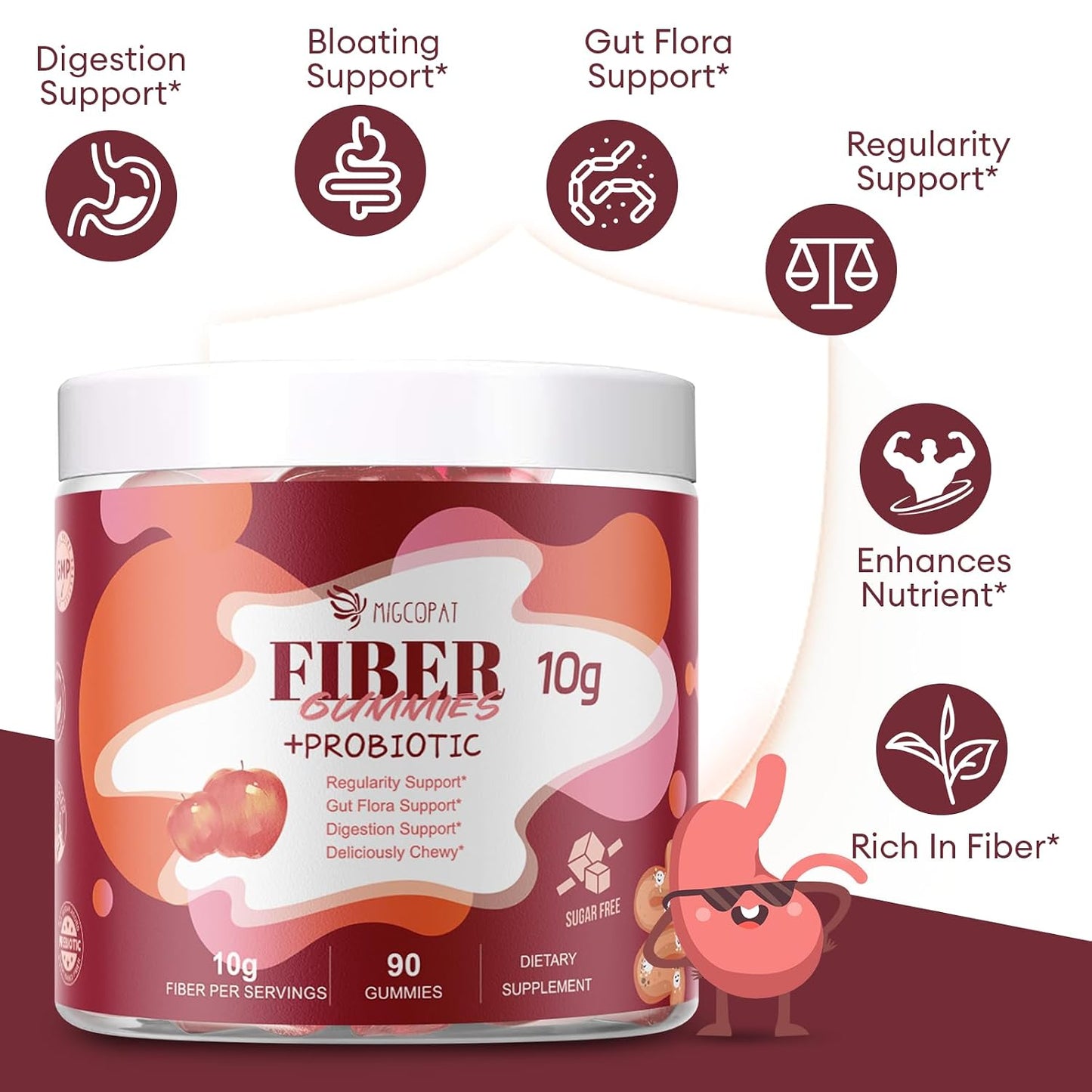 Fiber Gummies (Grape Flavor+ Apple Flavor)