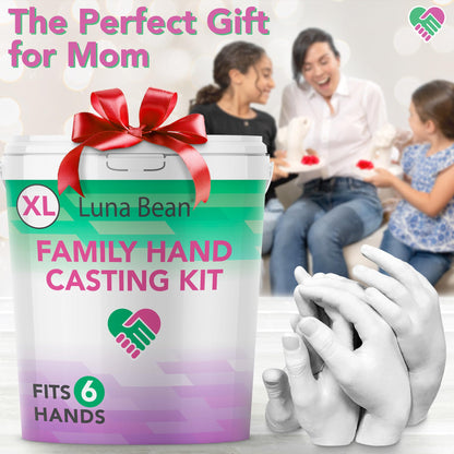 Luna Bean Huge Oversize XL Family Hand Casting Kit – Family Size Hand Molding Kit
